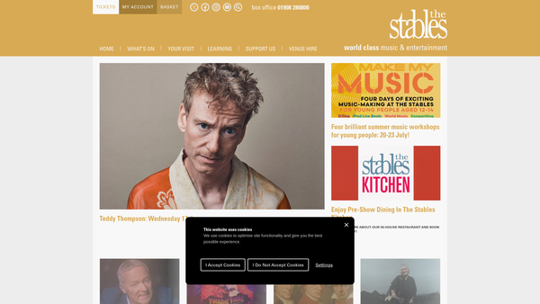 Screenshot of the Wavendon All Music Plan Limited website