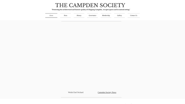 Screenshot of the The Campden Society website