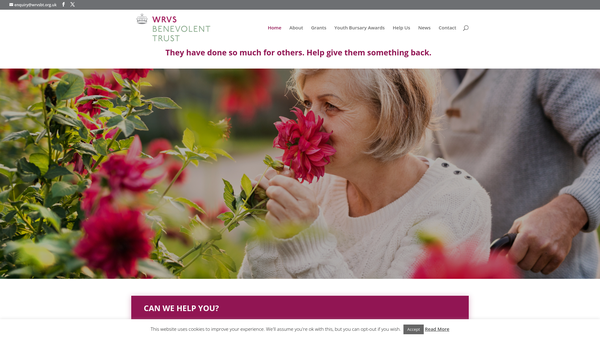 Screenshot of the WRVS Benevolent Trust website