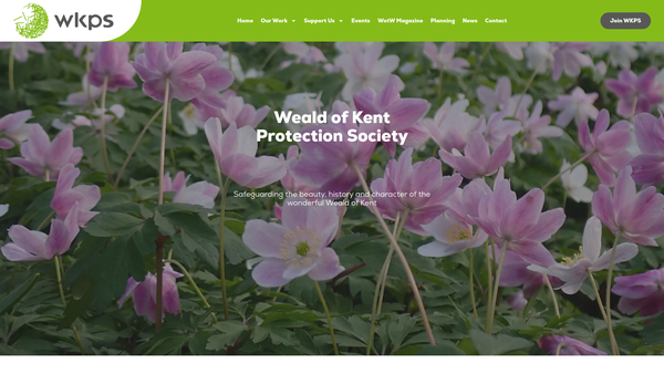 Screenshot of the The Weald Of Kent Protection Society website