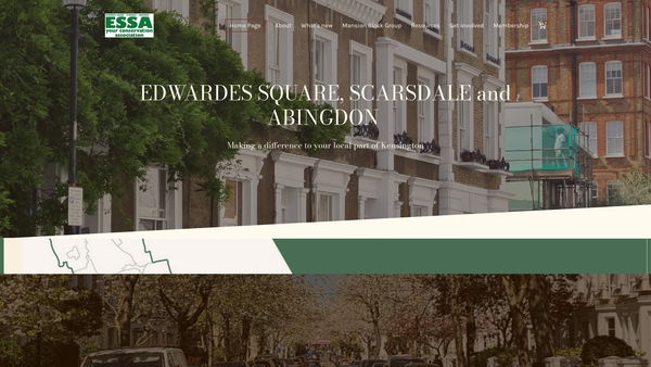 Screenshot of the Edwardes Square Scarsdale And Abingdon Association website