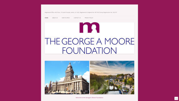 Screenshot of the The George A Moore Foundation website