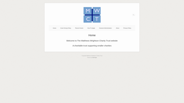Screenshot of the The Matthews Wrightson Charity Trust website