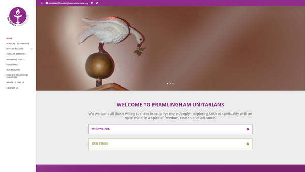 Screenshot of the Unitarian Chapel Trust Property website