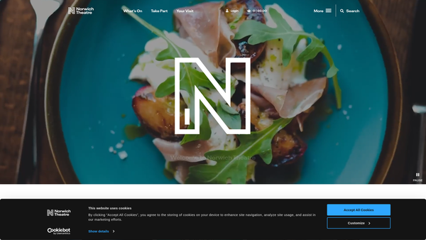 Screenshot of the Theatre Royal (Norwich) Trust Limited website