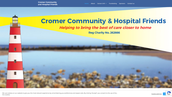 Screenshot of the Cromer Community And Hospital Friends website
