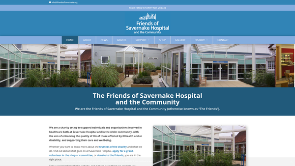 Screenshot of the The Friends Of Savernake Hospital And The Community website