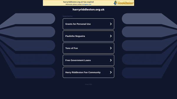 Screenshot of the The Harry James Riddleston Charity Of Leicester website