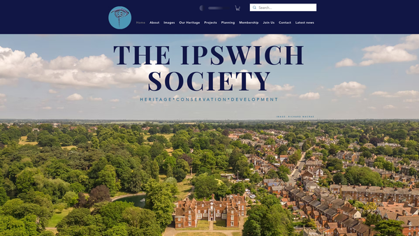 Screenshot of the The Ipswich Society website