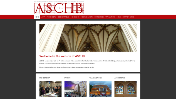 Screenshot of the Association For Studies In The Conservation Of Historic Buildings website