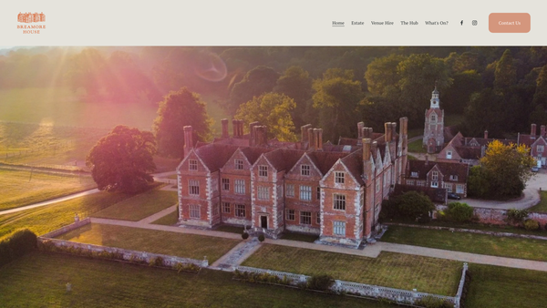 Screenshot of the Breamore Rectory Trust website