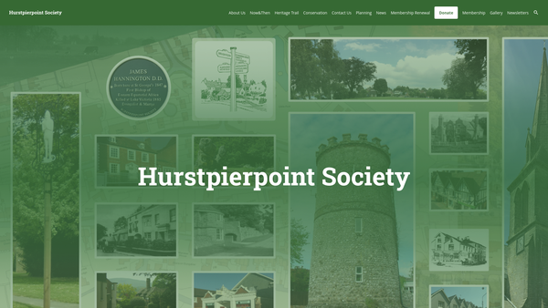 Screenshot of the The Hurstpierpoint Society website