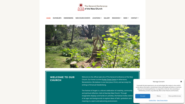 Screenshot of the Charities Administered In Connexion With Greenhill New Church website