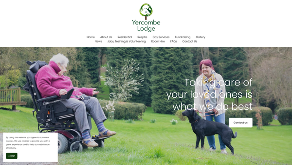Screenshot of the The Yercombe (Gloucestershire) Trust website