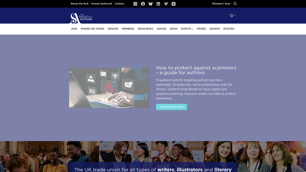 Screenshot of the The Strachey Trust website
