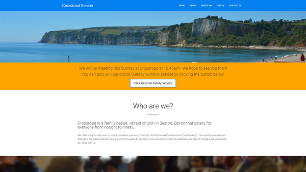 Screenshot of the Cross-Road Christian Centre Trust website