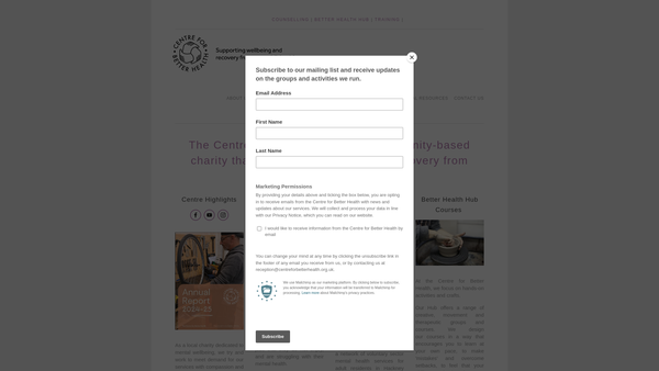 Screenshot of the Better Health Products Limited website