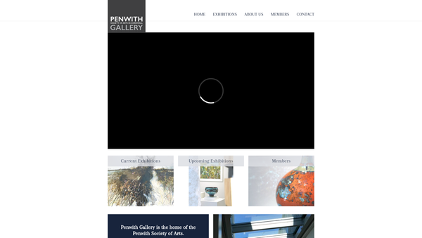 Screenshot of the Penwith Galleries Limited website