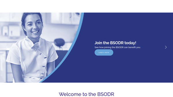 Screenshot of the The British Society For Oral And Dental Research website