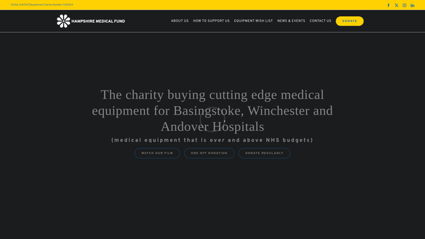 Screenshot of the The Friends Of Andover War Memorail Hospital And Health Centres website