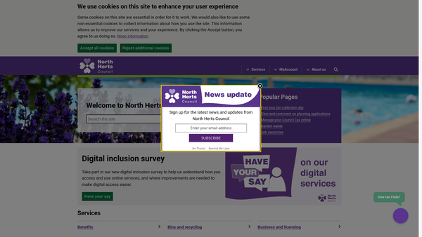 Screenshot of the Smithson Recreation Ground website