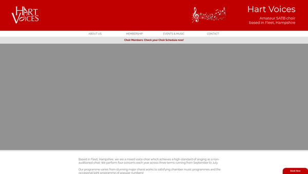 Screenshot of the Hart Voices website