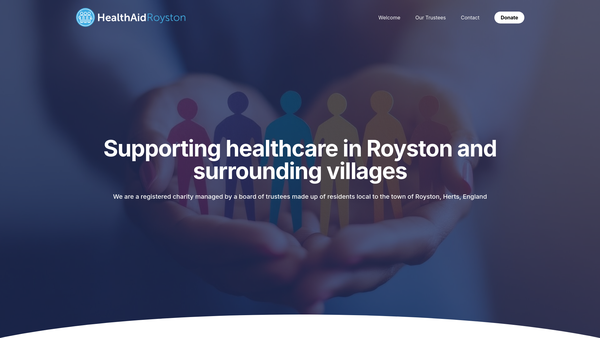 Screenshot of the Healthaid Royston website