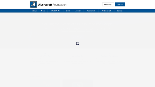 Screenshot of the The Ulverscroft Foundation website