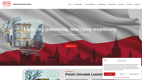 Screenshot of the Lewisham Polish Centre website