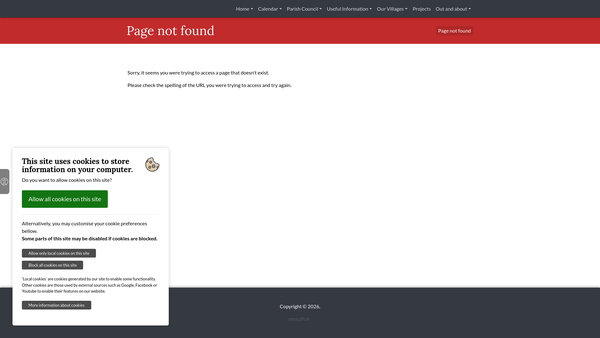 Screenshot of the Charity For Recreation Ground website