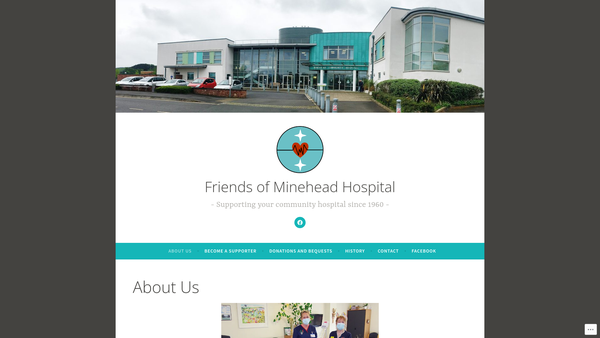 Screenshot of the League Of Friends Of Minehead And West Somerset Hospital And The Community website