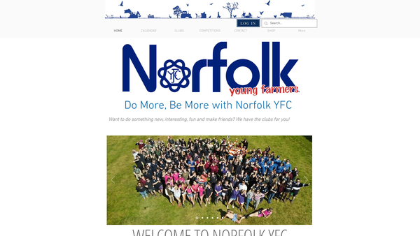 Screenshot of the Diss And District Young Farmers Club website