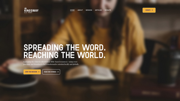 Screenshot of the Kingsway Clc Trust website