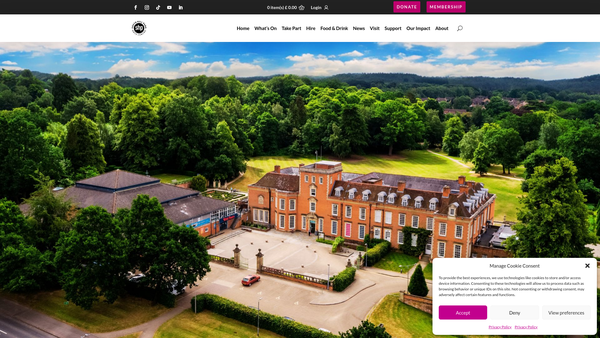 Screenshot of the South Hill Park Trust Limited website
