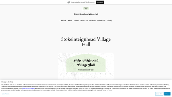 Screenshot of the Stokeinteignhead Village Hall Charity website