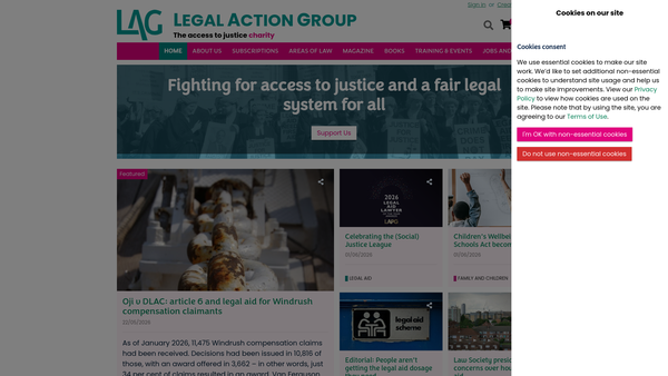 Screenshot of the L A G Education And Service Trust Limited website