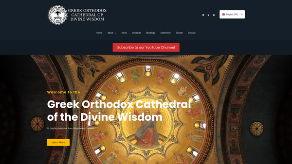 Screenshot of the The Greek Cathedral Trust Fund website