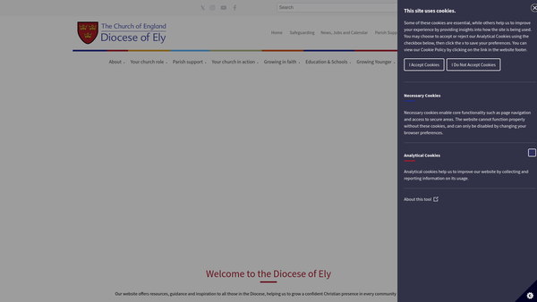 Screenshot of the Poor Vicar's Charity website