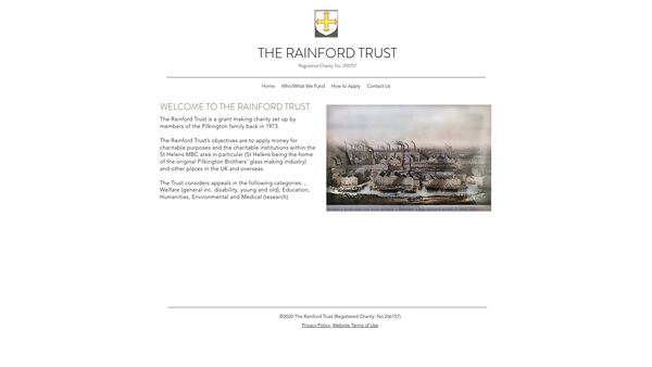 Screenshot of the The Rainford Trust website