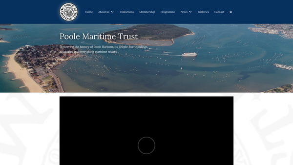 Screenshot of the The Poole Maritime Trust website