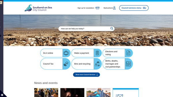 Screenshot of the Jones Memorial Recreation Ground website