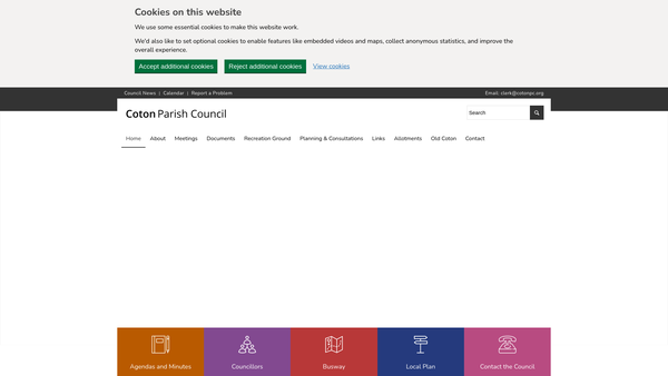 Screenshot of the Recreation Ground website
