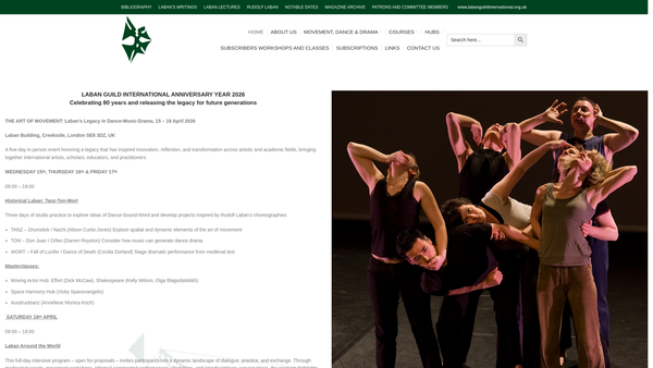 Screenshot of the The Laban Guild website