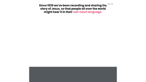 Screenshot of the Global Recordings Network UK website