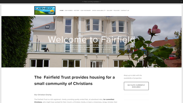 Screenshot of the The Fairfield Trust website