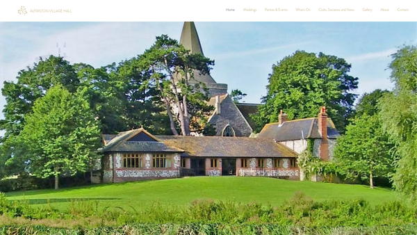 Screenshot of the Alfriston War Memorial Hall website