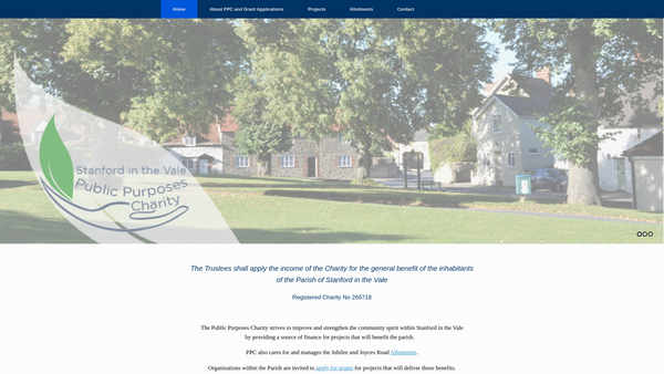 Screenshot of the The Public Purposes Charity website