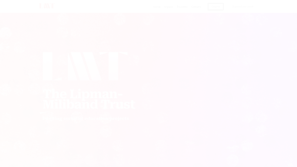 Screenshot of the The Lipman-Miliband Trust website