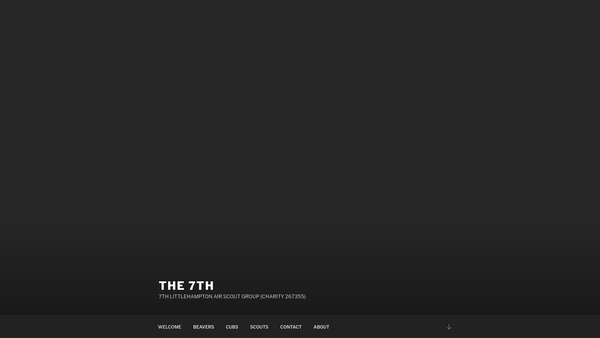 Screenshot of the 7th Littlehampton Air Scout Group website