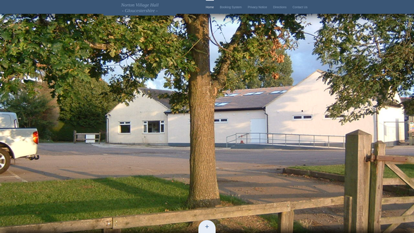 Screenshot of the Norton Village Hall website
